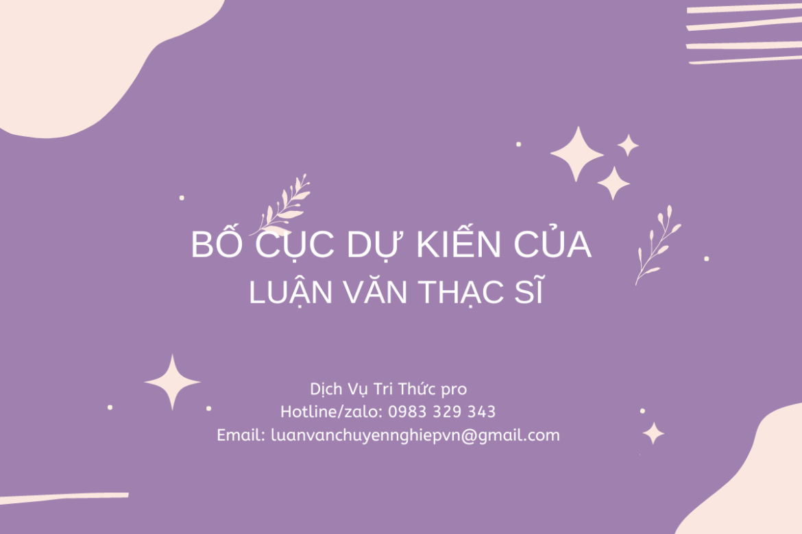 Bố cục dự kiến của luận văn thạc sĩ