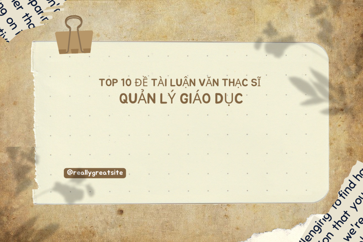 luận văn thạc sĩ quản lý giáo dục