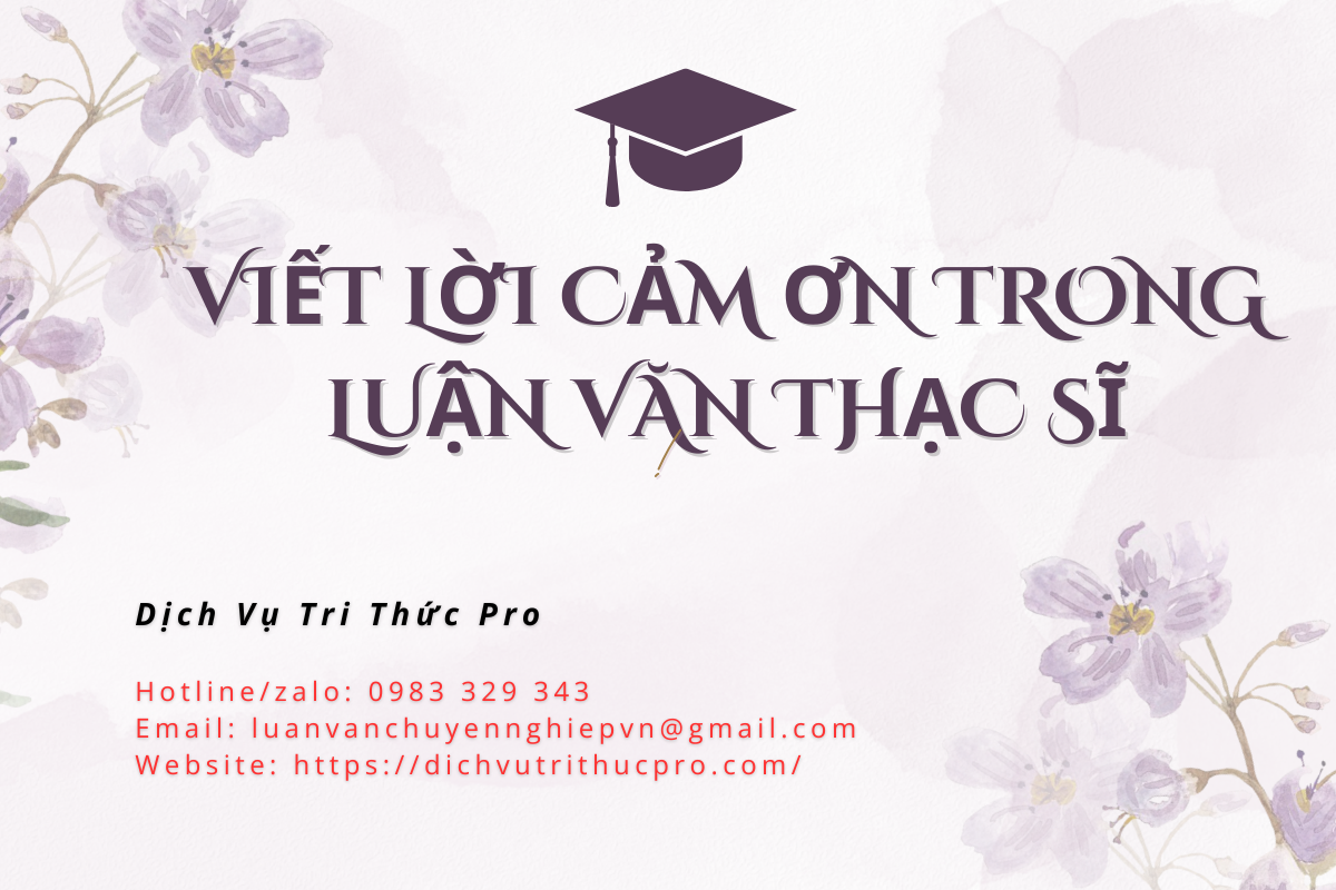viết lời cảm ơn trong luận văn thạc sĩ